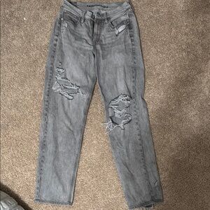 Women’s American Eagle jeans, size 2, gray wash, 80s straight fit
